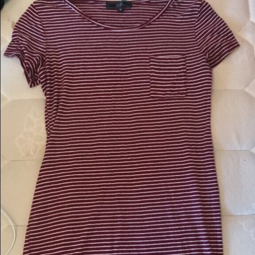 Maroon and White Dress